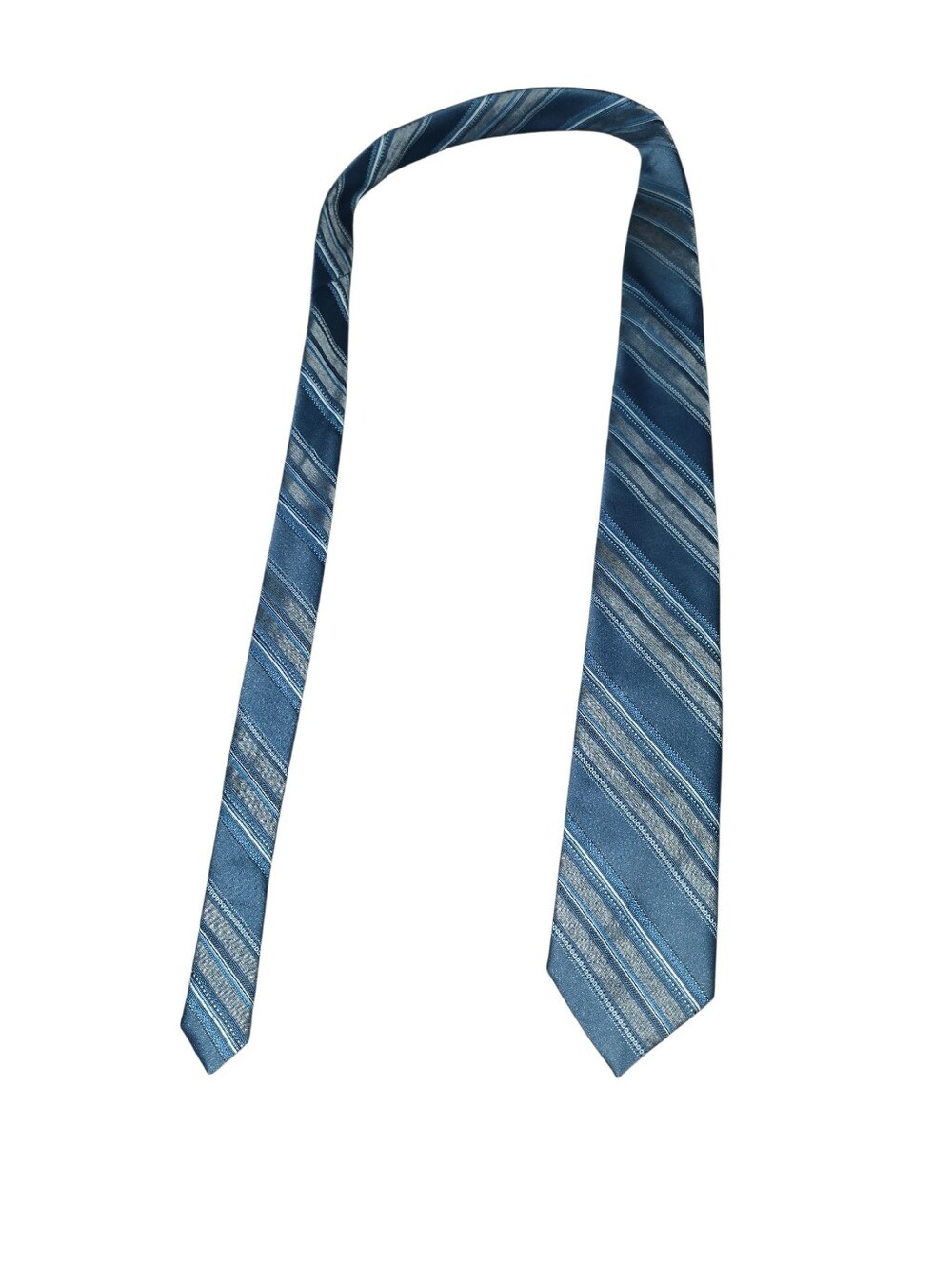 6/8/37. Men's K.E.T.C.H. Blue Striped Neck Tie - Modern Dress Accessory